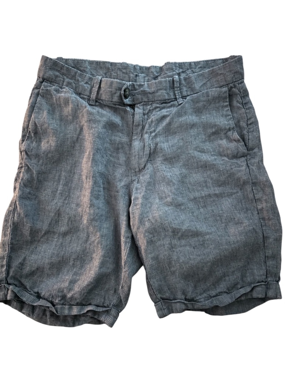 Mango MNG Large Mens Blue White Shorts Comfortable Minimalist Spring Summer